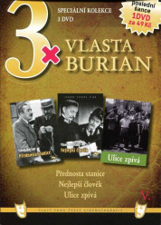 3x Vlasta Burian V Přednosta stanice + Nejlepší člověk + Ulice zpívá DVD pošetka