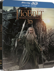 Hobit: Šmakova dračí poušť - Blu-ray 3D + 2D (4 BD) Steelbook