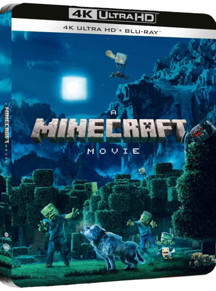 detail Minecraft film - Steelbook 4K Ultra HD + Blu-ray motiv Night Scene s rukávem
