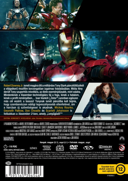 detail Iron Man 2 - DVD (maďarský obal)