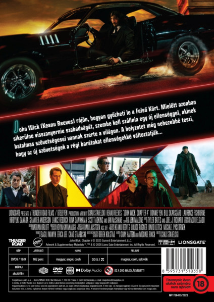 detail John Wick: Kapitola 4 - DVD (maďarský obal)