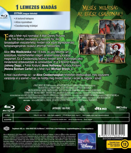 detail Alenka v říši divů (2010) - Blu-ray (maďarský obal)