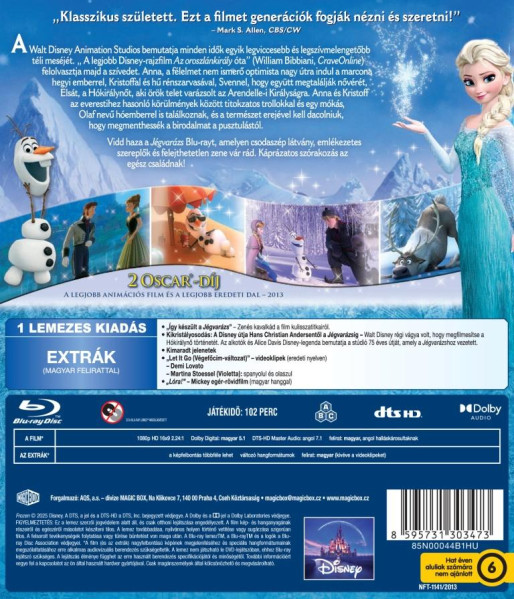 detail Ledové království - Blu-ray (maďarský obal)