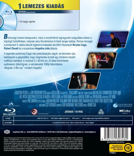 detail 60 sekund - Blu-ray (maďarský obal)