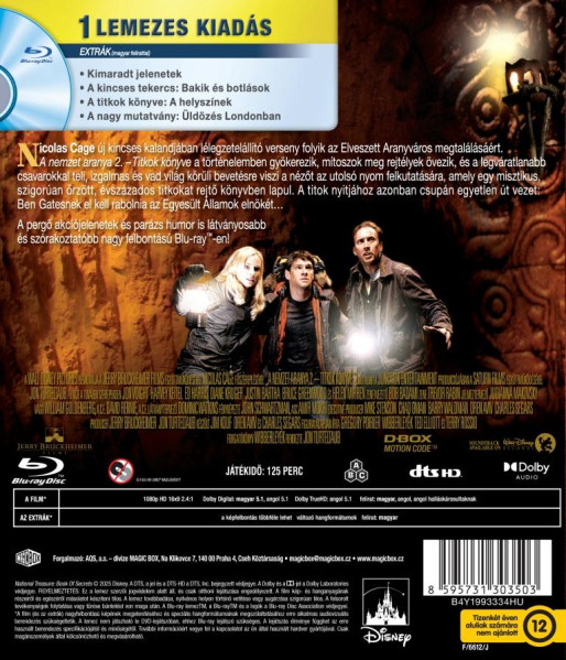 detail Lovci pokladů 2: Kniha tajemství - Blu-ray (maďarský obal)