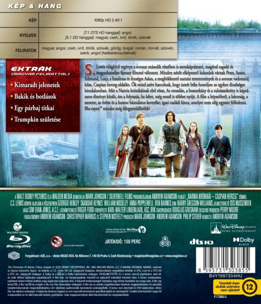 detail Letopisy Narnie: Princ Kaspian - Blu-ray (maďarský obal)