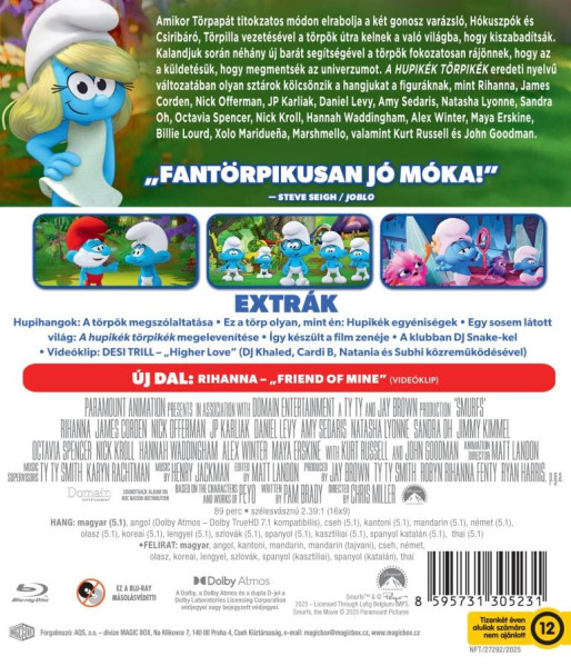 detail Šmoulové ve filmu - Blu-ray (maďarský obal)