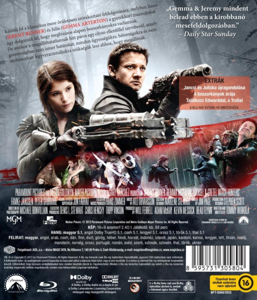 detail Jeníček a Mařenka: Lovci čarodějnic - Blu-ray (maďarský obal)