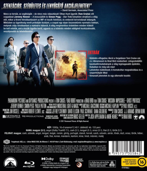 detail Mission: Impossible 4 Ghost Protocol - Blu-ray (maďarský obal)