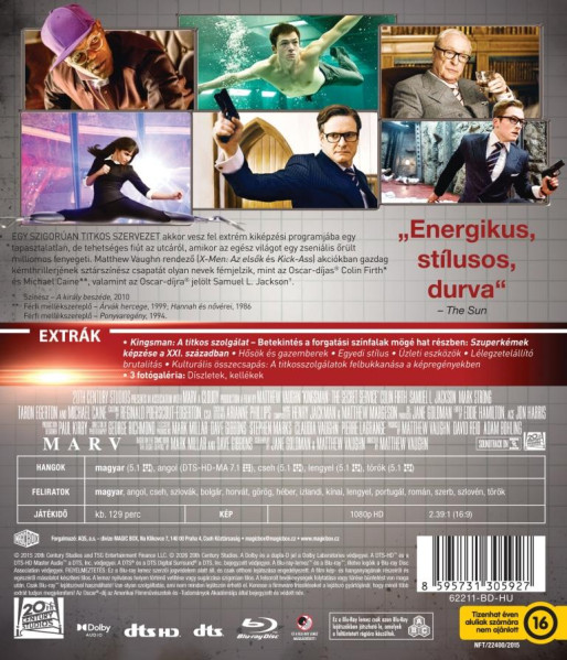 detail Kingsman: Tajná služba - Blu-ray (maďarský obal)
