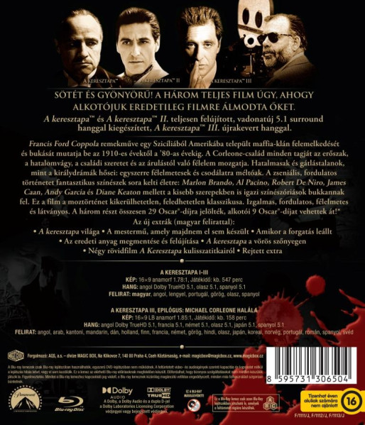 detail Kmotr 1-3 Coppolova remasterovaná edice - Blu-ray 5BD (bez CZ, maďarský obal)