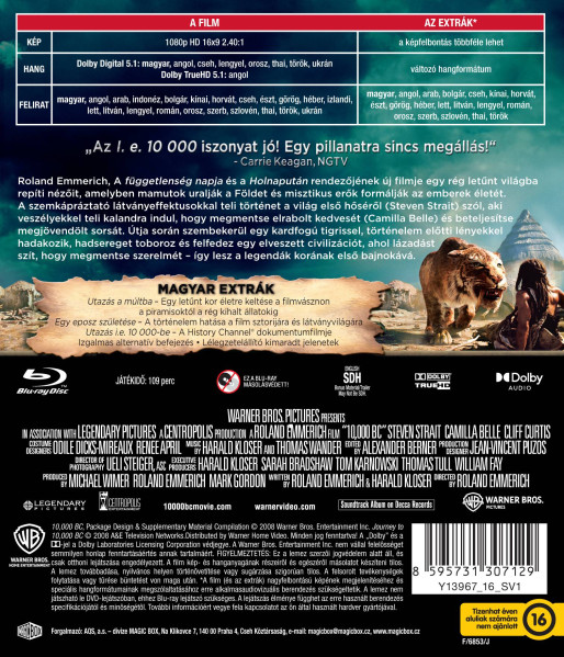 detail 10 000 př. n. l. - Blu-ray (maďarský obal)