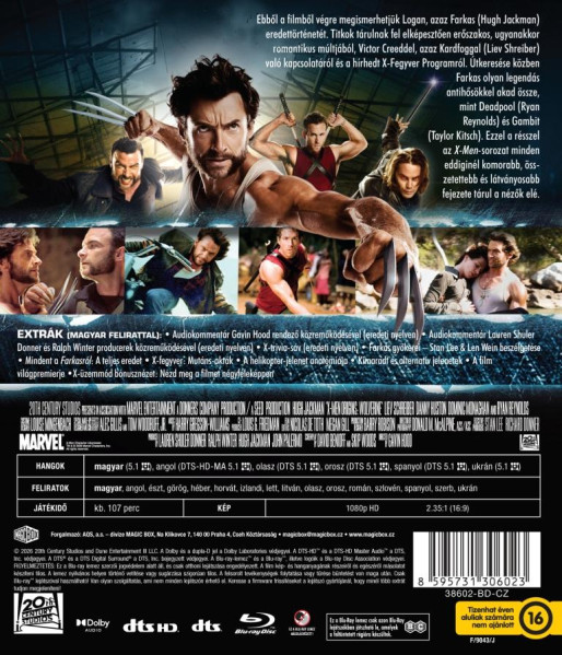 detail X-Men Origins: Wolverine - Blu-ray (maďarský obal) bez CZ