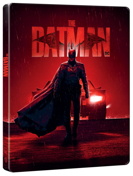 detail Batman (2022) - 4K + BD + BD bonus Steelbook motiv Batmobile Head Lights