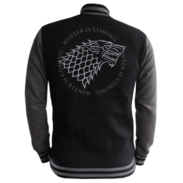 detail Bunda Game of Thrones - Stark - pánská, černo-šedá L