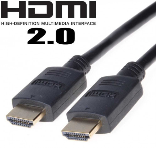 PremiumCord kabel HDMI High Speed+Ethernet (Verze 2.0), zlacené konektory, 5m