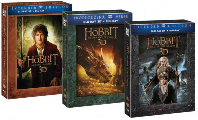 Hobit trilogie kolekce (Prodloužená verze, 15 BD) - Blu-ray 3D + 2D