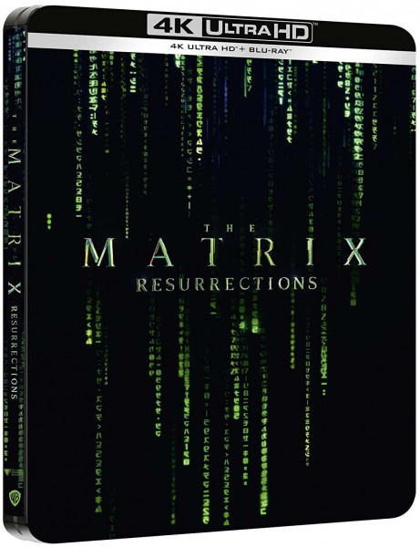 detail Matrix Resurrections - Blu-ray Steelbook s CZ (green) + 4K UHD (bez CZ)