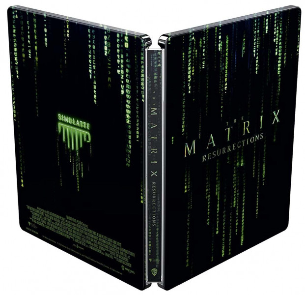 detail Matrix Resurrections - Blu-ray Steelbook s CZ (green) + 4K UHD (bez CZ)