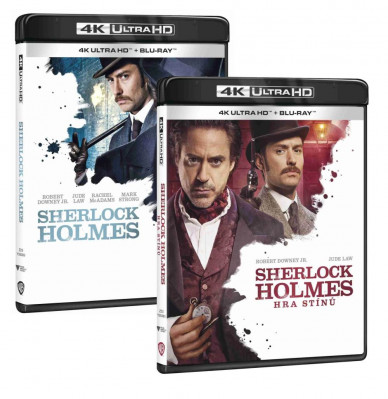 Sherlock Holmes - kolekce 1+2 - 4K Ultra HD Blu-ray + Blu-ray (4BD)