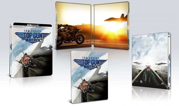 detail Top Gun: Maverick - 4K Ultra HD BD + BD Steelbook + Lentikulární magnet. karta
