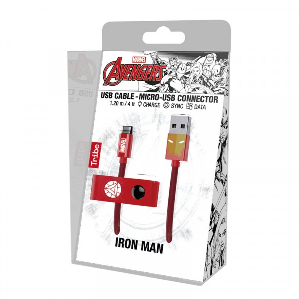 detail Micro USB kabel Iron Man 120 cm