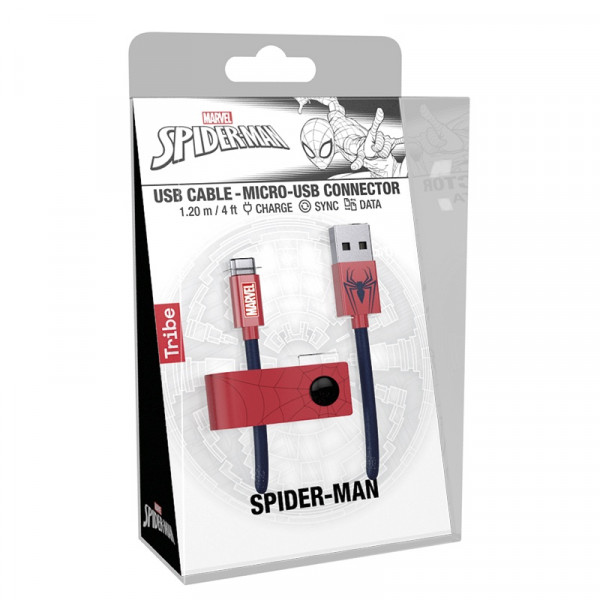 detail Micro USB kabel Spider-Man 120 cm