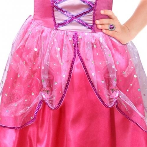 detail Dětský kostým - Růžová princezna 3-6 let, 96-116cm