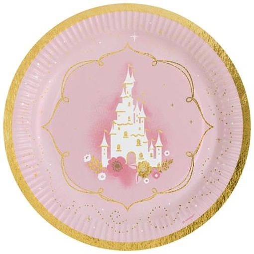 detail Papírové talířky - Princezna 23 cm, 8 ks